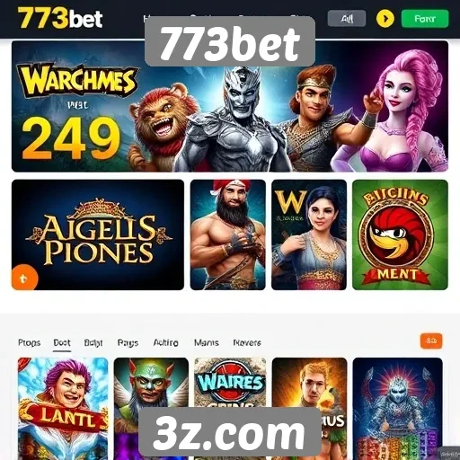 Jogos populares disponíveis na plataforma 773bet