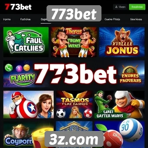 Variedade de jogos disponíveis na 773bet